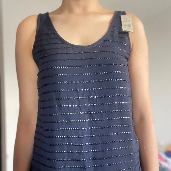 Ann Taylor Sequins Tank Top - Picture 3 of 8